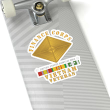 Load image into Gallery viewer, Kiss-Cut Stickers - Army - Finance Corps - Vietnam Vet w VN SVC X300