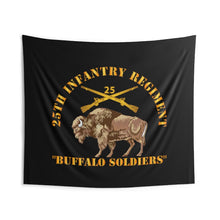 Load image into Gallery viewer, Indoor Wall Tapestries - Army - 25th Infantry Regiment - Buffalo Soldiers w 25th Inf Branch Insignia