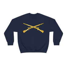 Load image into Gallery viewer, Unisex Heavy Blend Crewneck Sweatshirt - Army - Infantry Branch - Crossed Rifles