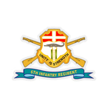Load image into Gallery viewer, Kiss-Cut Stickers - Army - 6th Infantry Regiment - DUI w Br - Ribbon X 300