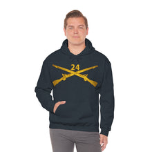 Load image into Gallery viewer, Unisex Heavy Blend Hooded Sweatshirt - Army - 24th Infantry Regiment Branch Wo Txt