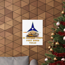 Load image into Gallery viewer, Premium Matte vertical posters - Army - III Armored Corps - M1A1 - M2 Bradely Firing - Fort Hood Texas X 300