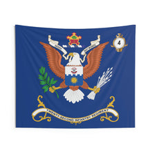 Load image into Gallery viewer, Indoor Wall Tapestries - 4th Battalion, 22nd Infantry Regiment - "Deeds, Not Words" - Regimental Colors Tapestry