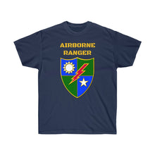 Load image into Gallery viewer, Unisex Ultra Cotton Tee - Airborne Ranger with Crest - Airborne Infantry - Mass Tactical Airborne Operation with Ranger Infantry Branch