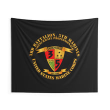 Load image into Gallery viewer, Indoor Wall Tapestries - USMC - 3rd Battalion, 5th Marines - Dark Horse