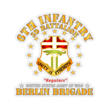 Load image into Gallery viewer, Kiss-Cut Stickers - Army - 3d Battalion 6th Infantry - Berlin Brigade X 300