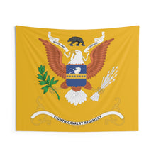 Load image into Gallery viewer, Indoor Wall Tapestries - 8th Cavalry Regiment - (Honor and Courage) - Regimental Colors Tapestry