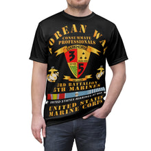 Load image into Gallery viewer, Unisex AOP Cut & Sew Tee - USMC - Korean War - 3rd Bn, 5th Marines w KOREA SVC