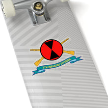 Load image into Gallery viewer, Kiss-Cut Stickers - Army - 7th Infantry Division - SSI w Br - Ribbon X 300