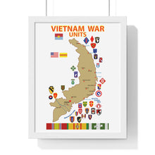 Load image into Gallery viewer, Premium Framed Vertical Poster - Map - Vietnam Units - 3 wo DS