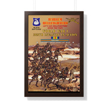 Load image into Gallery viewer, Framed Vertical Poster - Army - 369th Infantry Regiment "Harlem Hellfighters", World War I, "Let's Go Hellfighters, Over the Top"