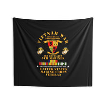 Load image into Gallery viewer, Indoor Wall Tapestries - USMC - Vietnam War Veteran - 3rd Bn, 5th Marines w CAR VN SVC