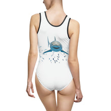Load image into Gallery viewer, Women's Classic One-Piece Swimsuit - Great White Shark with Entourage