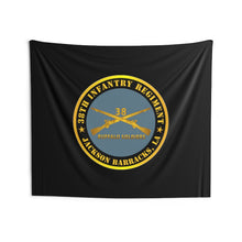 Load image into Gallery viewer, Indoor Wall Tapestries - Army - 38th Infantry Regiment - Buffalo Soldiers - Jackson Barracks, LA w Inf Branch