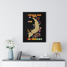 Load image into Gallery viewer, Premium Framed Vertical Poster - Map - Vietnam Units - 3 wo DS - Black