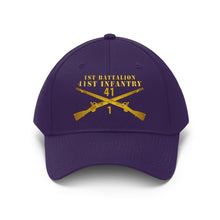 Load image into Gallery viewer, Unisex Twill Hat - 1st Battalion, 41st Infantry - Direct to Garment (DTG) - Printed