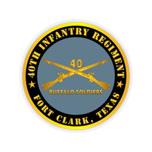 Load image into Gallery viewer, Kiss-Cut Stickers - Army - 40th Infantry Regiment - Buffalo Soldiers - Fort Clark, TX w Inf Branch