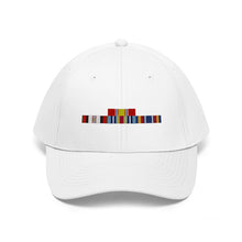 Load image into Gallery viewer, Afghanistan War Service Ribbon Bar - Unisex Twill Hat - Direct to Garment (DTG) Printed