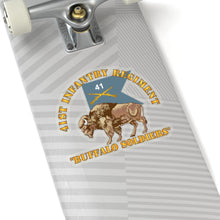 Load image into Gallery viewer, Kiss-Cut Stickers - Army - 41st Infantry Regiment - Buffalo Soldiers w 41st Inf Guidon X 300