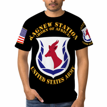 Load image into Gallery viewer, AOP - Army - Kagnew Station with Map Asmara Eritrea - Front /Back - L/R Sleeve T-Shirt