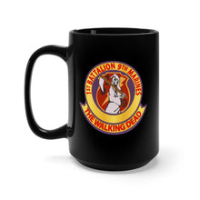 Load image into Gallery viewer, Black Mug 15oz - USMC - 1st Bn 9th Marines wo Txt