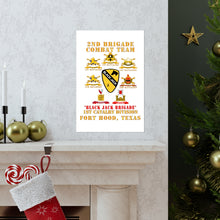 Load image into Gallery viewer, Premium Matte vertical posters - Army - 2nd BCT, 1st Cav Division - BlackJack - All Sub Units w Ribbon X 300
