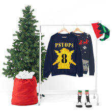 Load image into Gallery viewer, Unisex Heavy Blend Crewneck Sweatshirt - Army - PSYOPS w Branch Insignia - 8th Battalion Numeral - Line X 300 - Hat