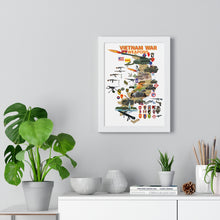 Load image into Gallery viewer, Premium Framed Vertical Poster - Map - Vietnam Units -with Wpns - Equipment