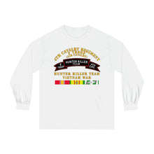 Load image into Gallery viewer, Unisex Classic Long Sleeve T-Shirt - Army - F Troop, 4th Cavalry, Hunter Killer Team, Vietnam War with Vietnam Service Ribbons