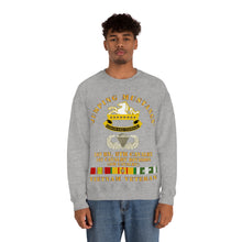 Load image into Gallery viewer, Unisex Heavy Blend Crewneck Sweatshirt - Army - Jumping Mustangs w DUI - ABN Basic - 1st Bn 8th Cav w VN