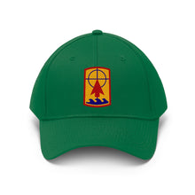 Load image into Gallery viewer, Unisex Twill Hat - 57th Artillery Brigade - Shoulder Sleeve Insignia (SSI) without Text - Direct to Garment (DTG) Printed