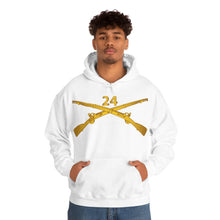 Load image into Gallery viewer, Unisex Heavy Blend Hooded Sweatshirt - Army - 24th Infantry Regiment Branch Wo Txt