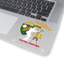 Load image into Gallery viewer, Kiss-Cut Stickers - SOF - Ranger Tab - Ski Warfare - Ski Combat - Winter Warfare X 300