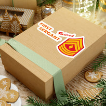 Load image into Gallery viewer, Kiss-Cut Stickers - USMC - E8 - First Sergeant (1SG) - Retired X 300