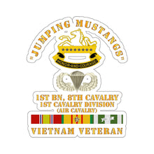 Load image into Gallery viewer, Kiss-Cut Stickers - Army - Jumping Mustangs w DUI - ABN Basic - 1st Bn 8th Cav w VN