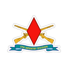 Load image into Gallery viewer, Kiss-Cut Stickers - Army - 5th Infantry Division - SSI w Br - Ribbon X 300