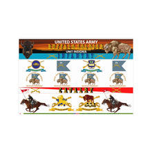 Load image into Gallery viewer, Horizontal Matte Poster - United States Army "Buffalo Soldier" Unit Insignia - Infantry and Cavalry