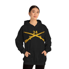 Load image into Gallery viewer, Unisex Heavy Blend Hooded Sweatshirt - Army - 24th Infantry Regiment Branch Wo Txt