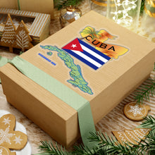 Load image into Gallery viewer, Kiss-Cut Stickers - Cuba - Cuba with Palm and Map Green X 300