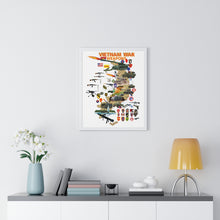 Load image into Gallery viewer, Premium Framed Vertical Poster - Map - Vietnam Units -with Wpns - Equipment