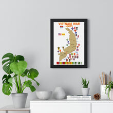 Load image into Gallery viewer, Premium Framed Vertical Poster - Map - Vietnam Units - 3 wo DS