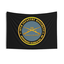 Load image into Gallery viewer, Indoor Wall Tapestries - Army - 38th Infantry Regiment - Buffalo Soldiers - Jefferson Barracks, MO w Inf Branch