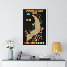 Load image into Gallery viewer, Premium Framed Vertical Poster - Map - Vietnam Units - 3 wo DS - Black