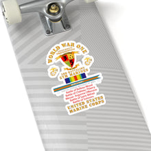 Load image into Gallery viewer, Kiss-Cut Stickers - USMC - WWI - 3rd Bn, 5th Marines - w WWI Ribbon - Streamer