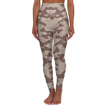 Load image into Gallery viewer, High Waisted Yoga Leggings - Military Chocolate Chip Desert Camouflage