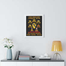 Load image into Gallery viewer, Framed Vertical Poster - Army - 2nd BCT, 1st Cav Division - BlackJack - All Sub Units w Ribbon X 300