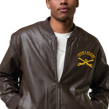 Load image into Gallery viewer, 10th Cavalry with Sabers - Leather Bomber Jacket
