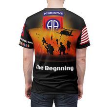 Load image into Gallery viewer, Unisex AOP Tee - Army - Invasion Of Iraq 2003 - 82nd Airborne Division - Battle of Samawah with Iraq War Service Ribbons