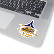 Load image into Gallery viewer, Kiss-Cut Stickers - Army - III Armored Corps - M1A1 - M2 Bradely Firing - Fort Hood Texas X 300