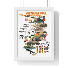 Load image into Gallery viewer, Premium Framed Vertical Poster - Map - Vietnam Units -with Wpns - Equipment